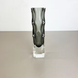 Vase Sommerso en verre à facettes Extra Large Mandruzzato Fabriqué à Murano, Italie années 1970
