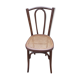 Chaise bistrot en bois courbé et cannage