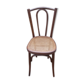Chaise bistrot en bois courbé et cannage