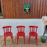 Red baumann chairs