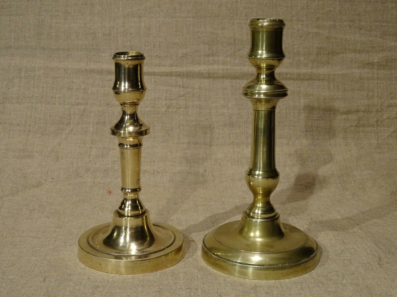 19th Brass Candlesticks