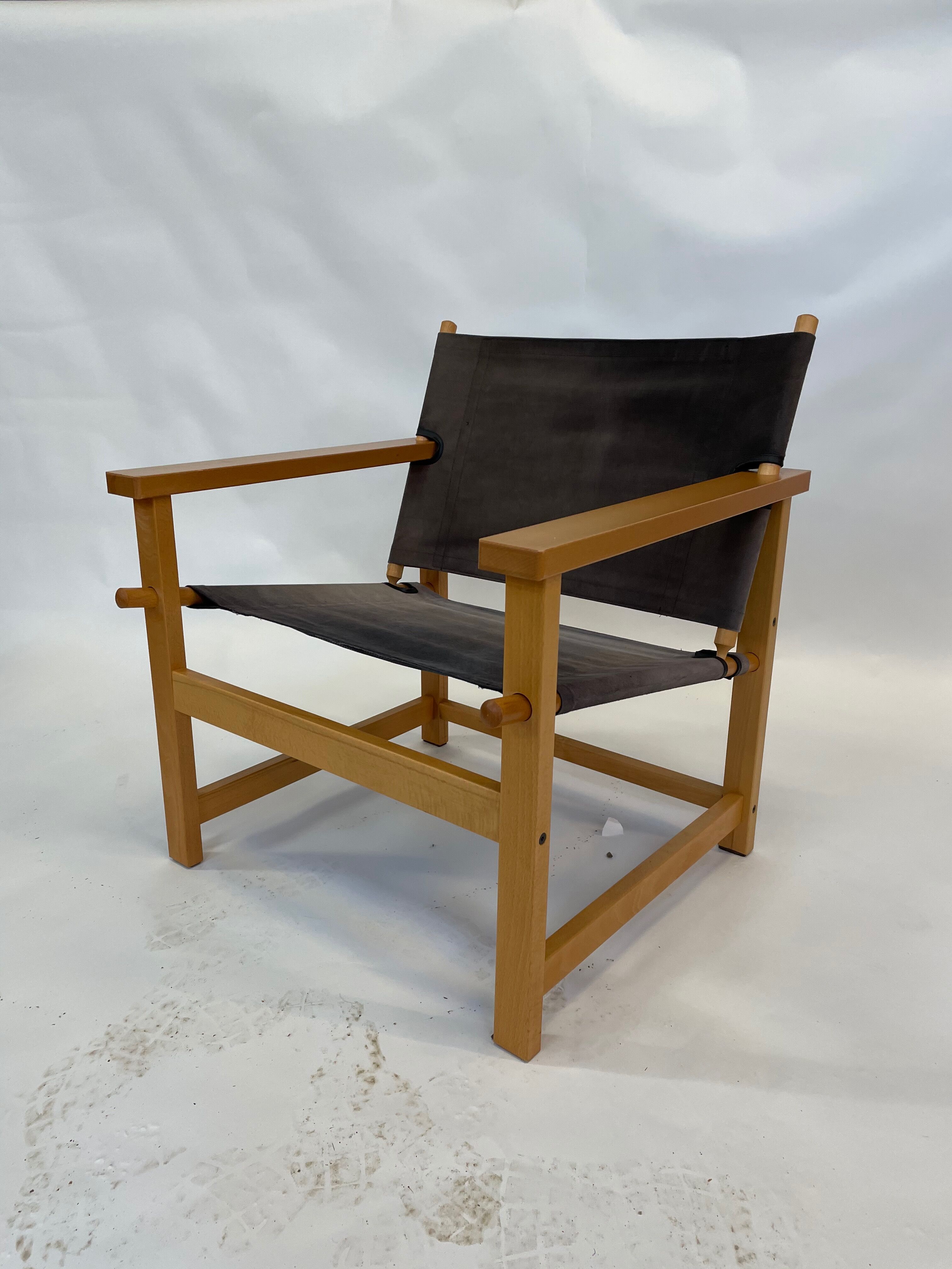 Vintage Safari Chair 1980s Hyllinge Møbler Denmark