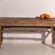 Banc bas ancien en bois de pin – Chine, vers 1890