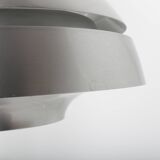 Vintage pendant light with brushed aluminum slats, 1970s