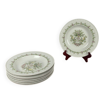 Lot de 8 assiettes creuses Villeroy & boch modèle Trianon