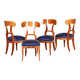 Chaises en cerisier Biedermeier, Autriche, années 1820, ensemble de 4