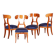 Chaises en cerisier Biedermeier, Autriche, années 1820, ensemble de 4