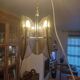 Vintage Chandelier Veca, Chrome and Smoked Glass