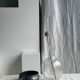 Large blown glass carafe with ice cube compartment Biot