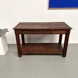 Small pine drapery table from the 1950s