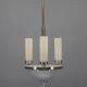 Art Deco Tubular Nickel Plated Chandelier, 1920s, Restored