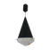 Conical suspension in metal and frosted glass design 60s - 70s