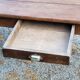 Oak farmhouse table nineteenth century feet spindles 2 drawers 199cm