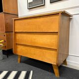 Compass feet chest of drawers