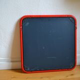 80s red post-modernist mirror dim: 60 x 60 cm