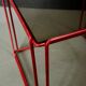Metal wire and glass cube bedside tables