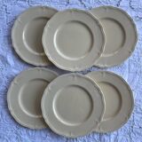 Ivory flat plates from Faïencerie de Longchamp