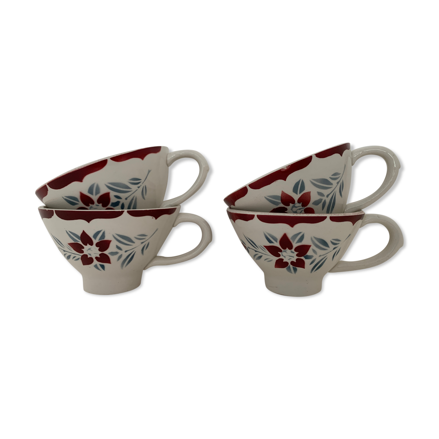 4 coffee cups old Moulin des Loups, France