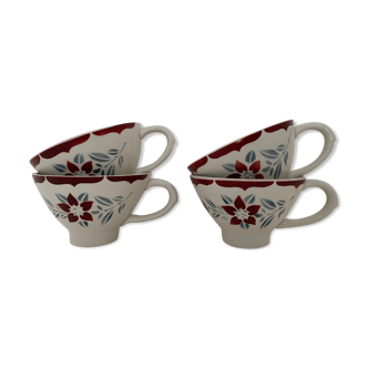 4 coffee cups old Moulin des Loups, France