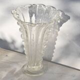 Art Deco Murano Bullicante Vase by Barovier & Toso, 1950s