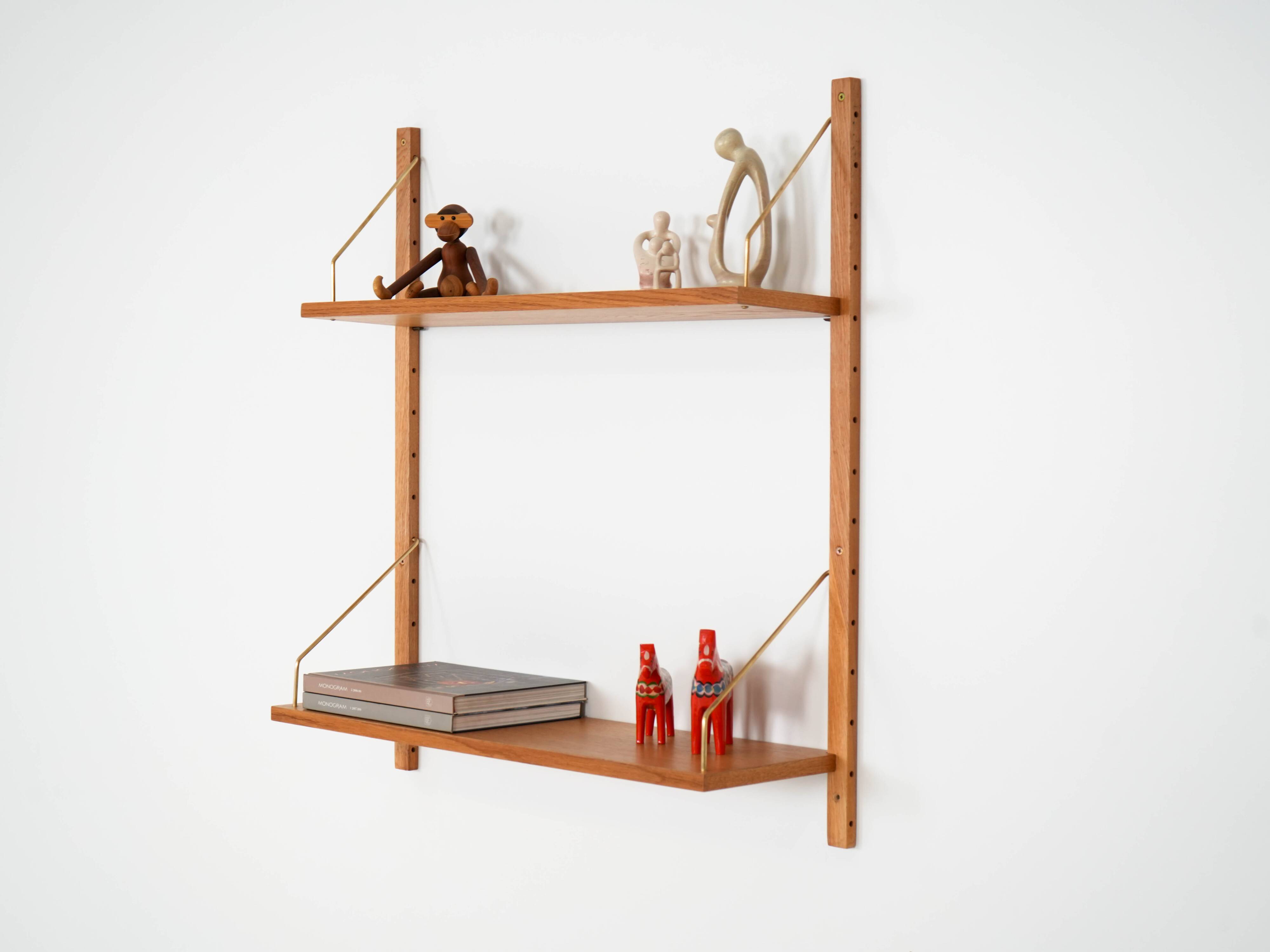 Oak shelving unit, Danish design, 1960s, manufactured in Denmark