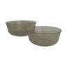 Lot of 2 arcoroc smoked glass bowls