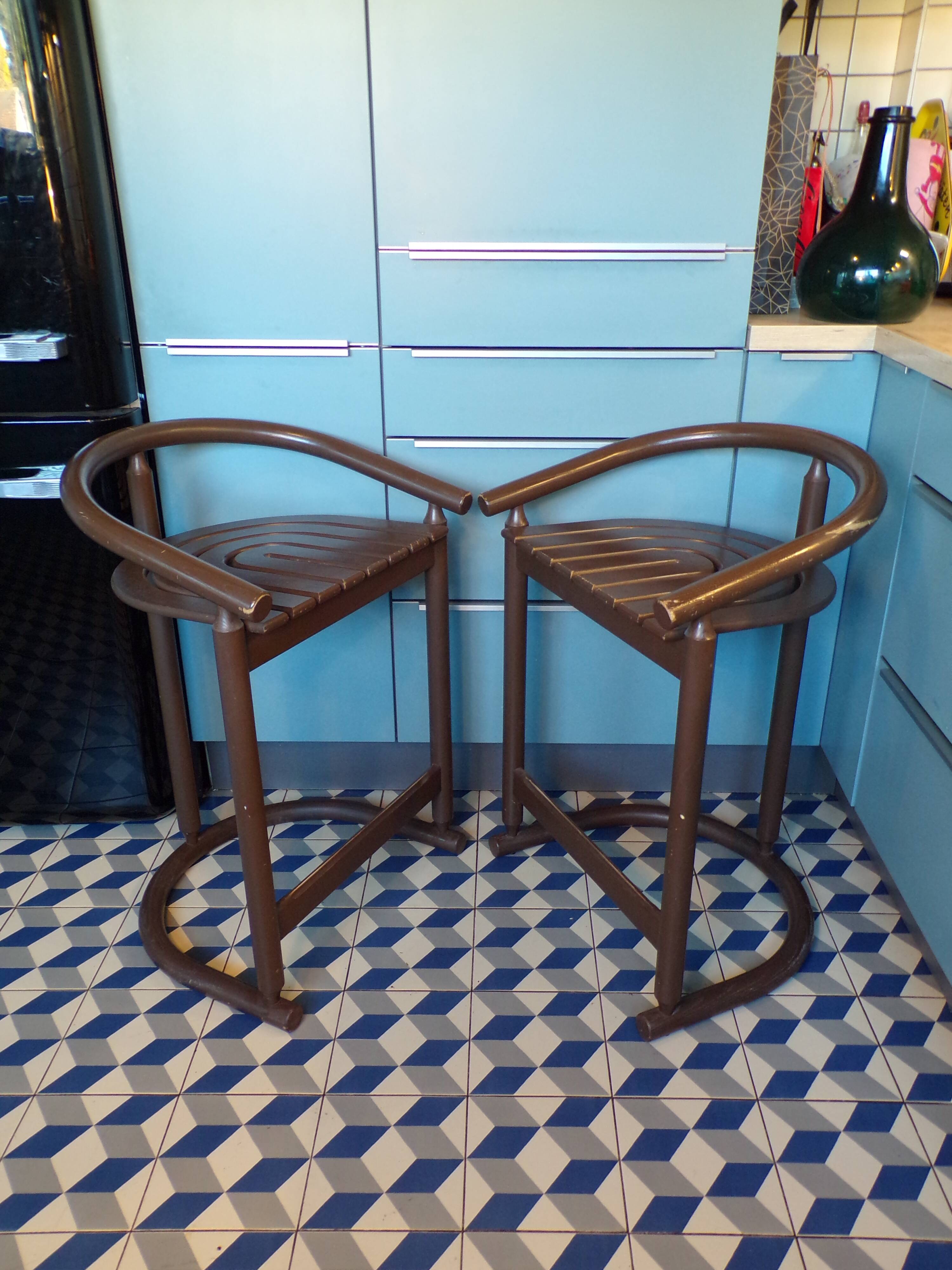 Pair of Allmilmö bar stools