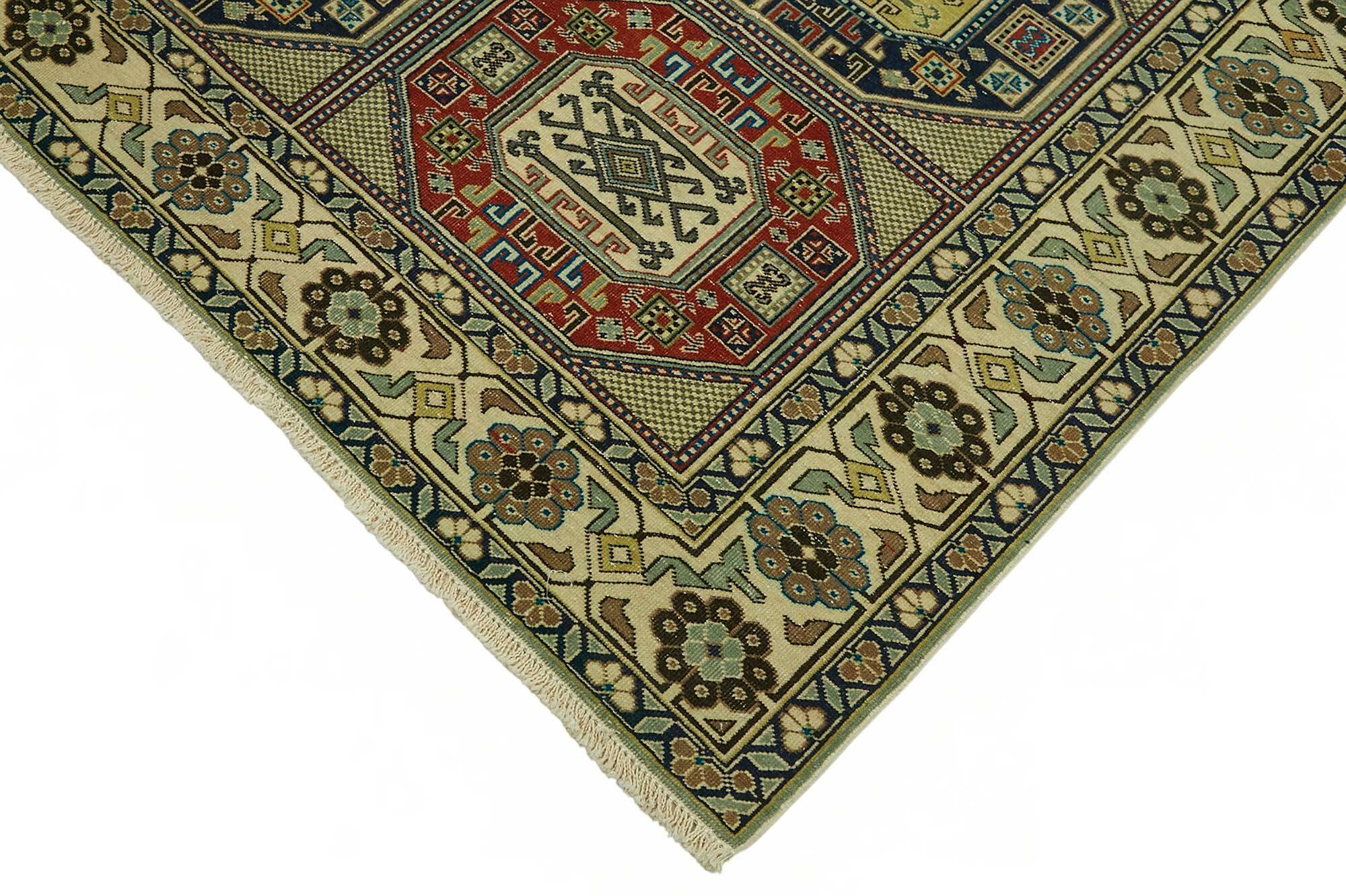 Turkish Wool Vintage Kayseri Rug 198 cm x 305 cm