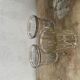 Set of 3 old jam jars