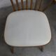 Pair of Baumann Menuet chairs, Honey patina, White vinyl seats