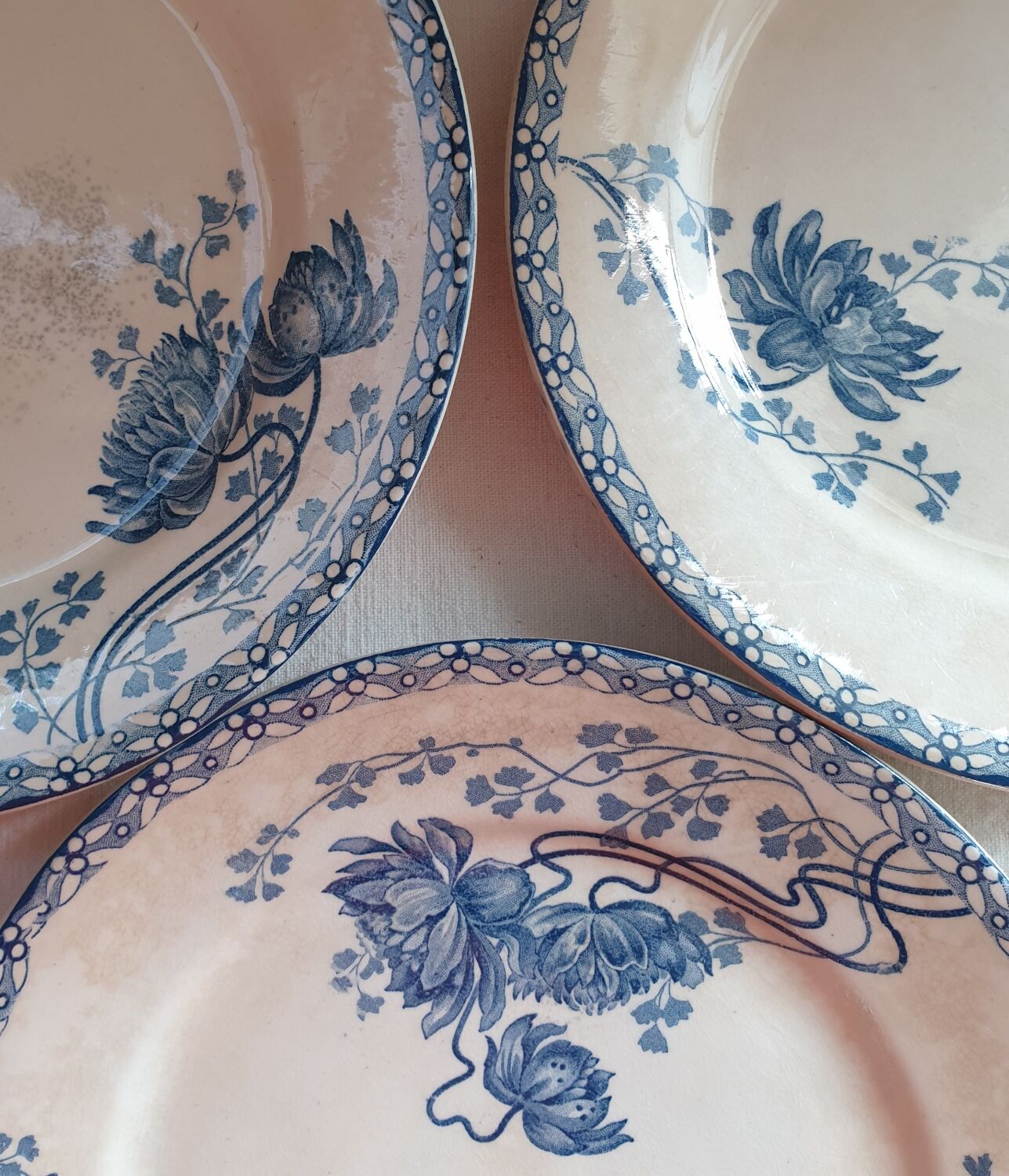 Trio iron earth dessert plates