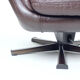 Vintage Swivel Chair In Brown Leather, Finland 1960s