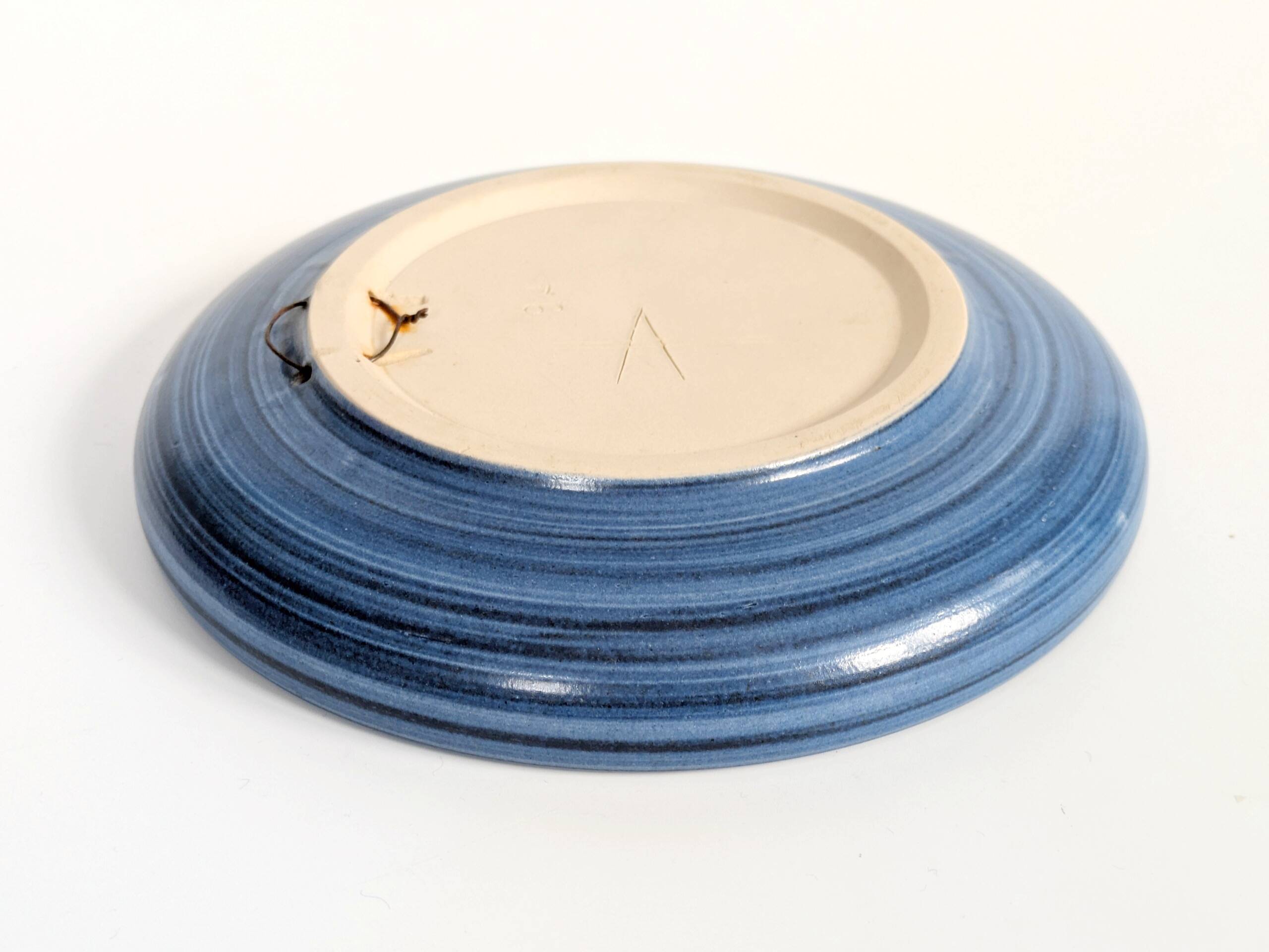 Mid-century ceramic plate signed Heinz Theo Dietz, Germany.