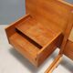 Lit vintage design with bedside table, teak veneer, fabric, 1960s.