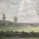 Old painting signed HST landscape dimension: height -33cm- width -41cm-