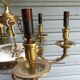 Exceptional bronze chandelier with 6 lights in Louis XIII style, in working condition - 7.5 kg