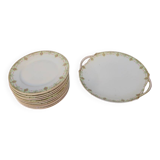 Service à dessert en porcelaine de limoges 13 pièces