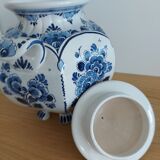 Delft earthenware covered vase