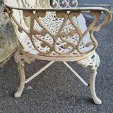 2-seater cast iron garden bench