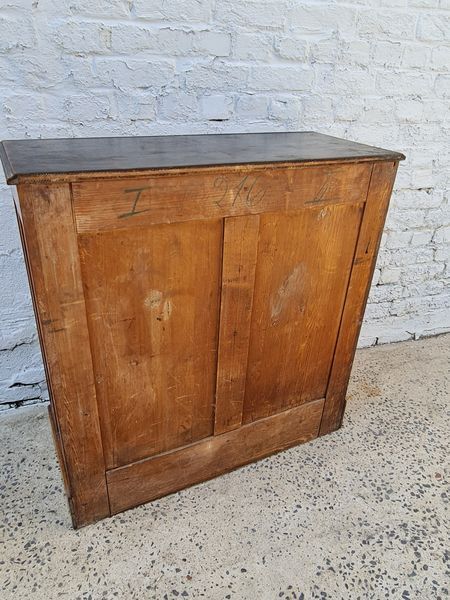 Double filing cabinet with oak curtain circa 1930