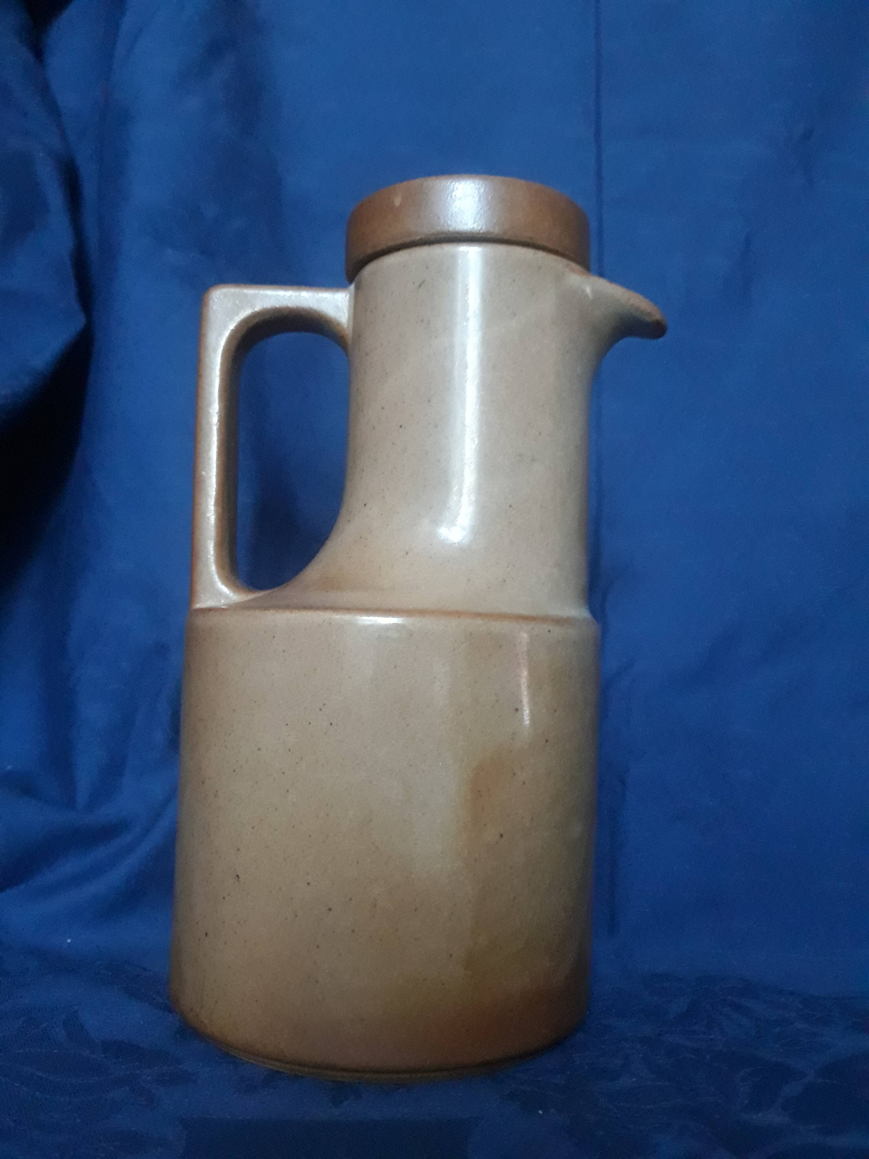 Théière cafetière en grès de Brenne et son pichet