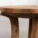 Ancient primitive monoxyle tripod stool from Ethiopia, Wanza wood.