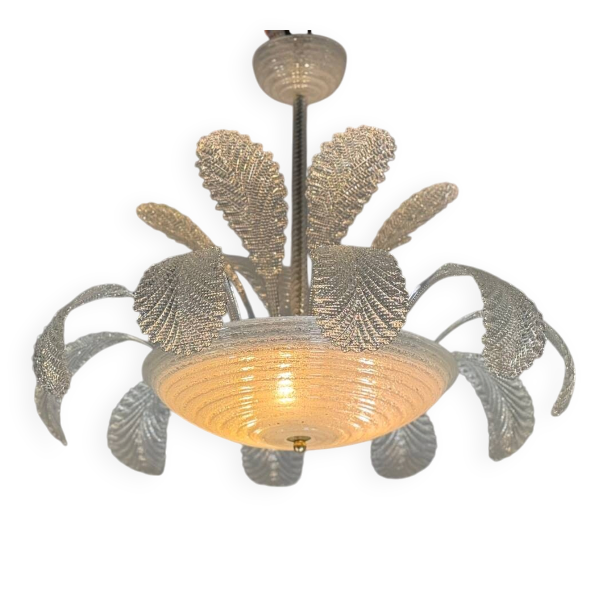 Venetian Art Deco chandelier made of Murano glass circa 1930