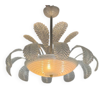 Venetian Art Deco chandelier made of Murano glass circa 1930