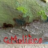 HSP painting "Drance Valley Haute Savoie Saint Jean D'Aleph" signed Molière