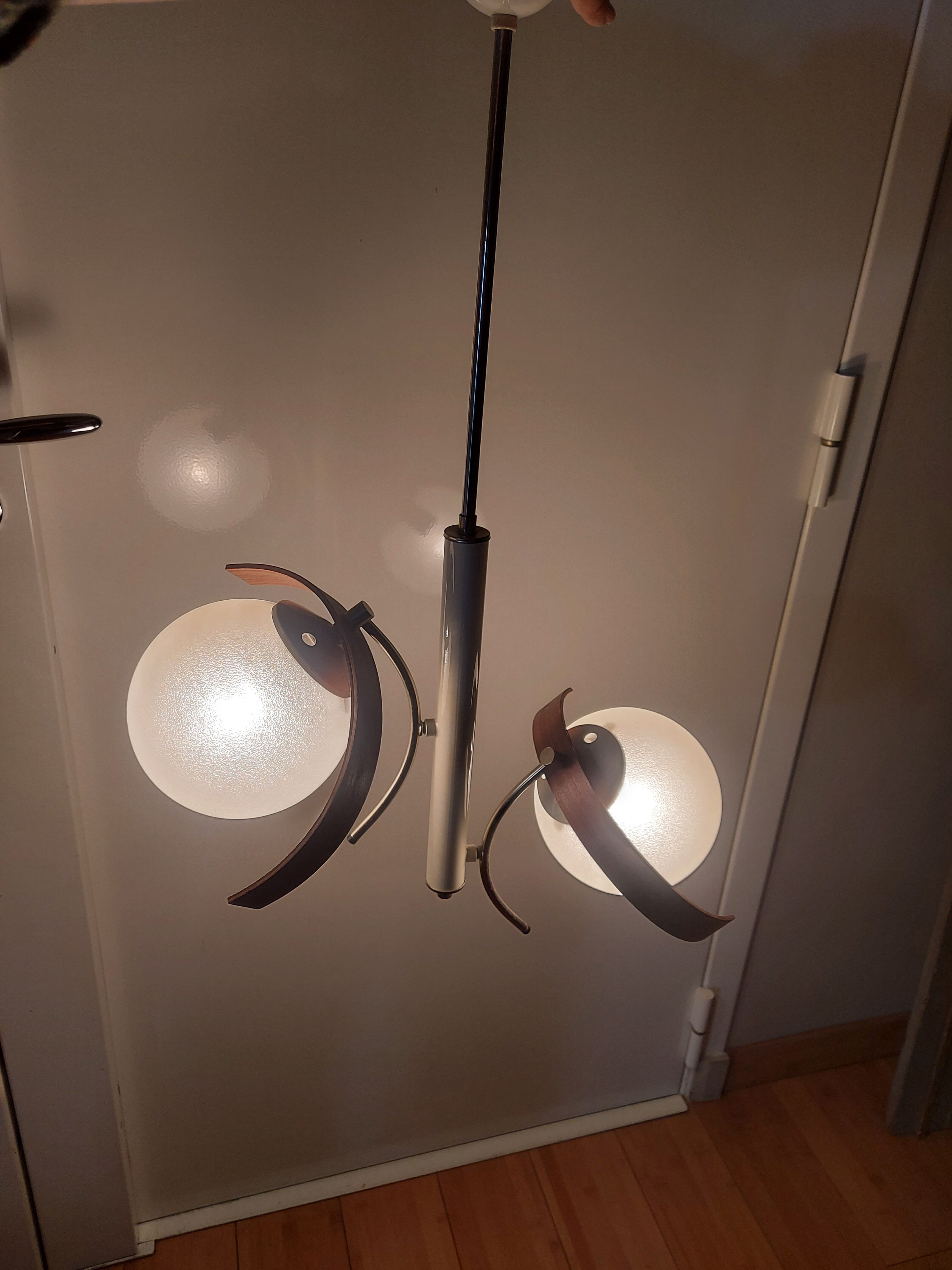 Vintage suspension lamp 50s