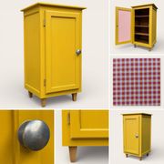 Buffet parisien art déco ocre jaune