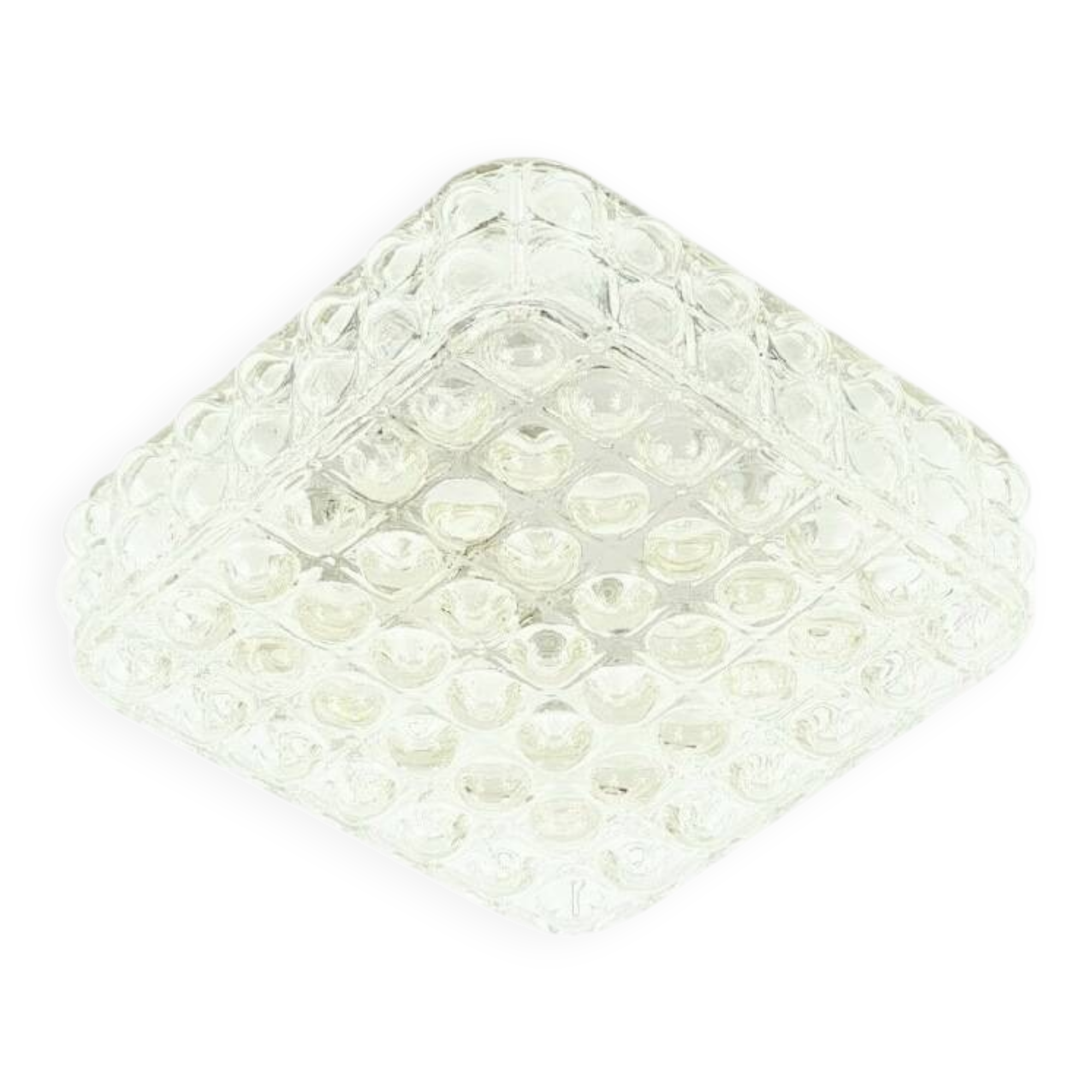 Lustre en verre bulle de style mid-century par Helena Tynell pour Limburg, années 1970.