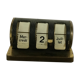 Perpetual leather and brass calendar