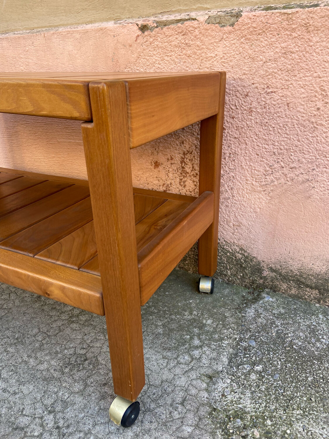 Solid elm side table Maison Regain